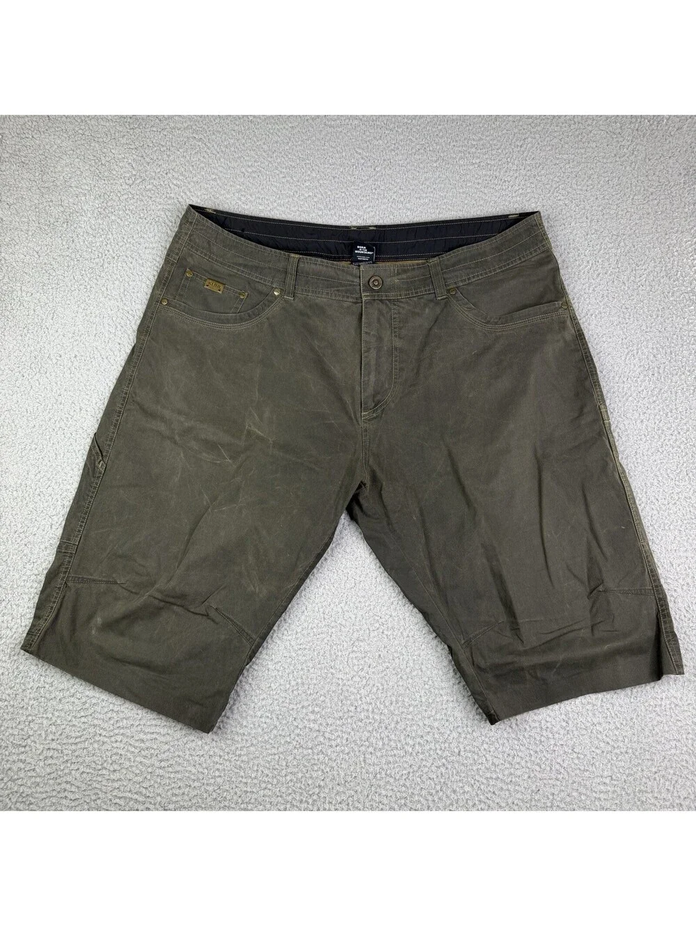 Kuhl Revolvr Hiking Shorts Stretch Gorpcore 40x14 Mens Brown (Read Description!)
